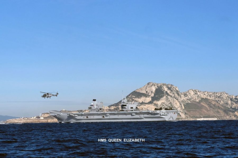 HMS Queen Elizabeth arrival 2018 Bugi 1